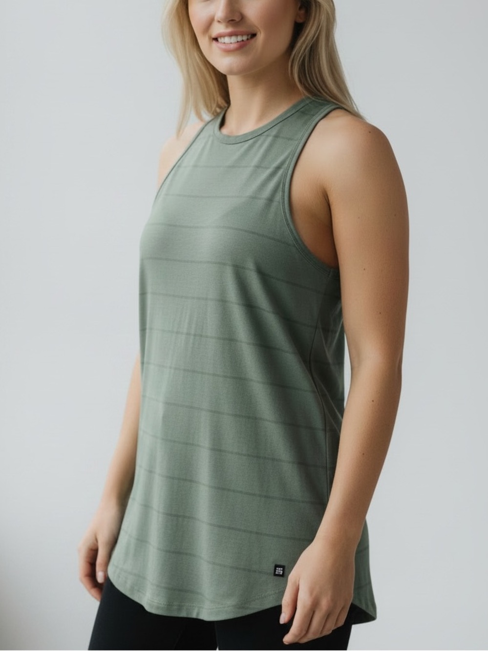 Duluth - AKHG Alaskan Hardgear Renew Bamboo Green Oversized Racerback Tank - 1X